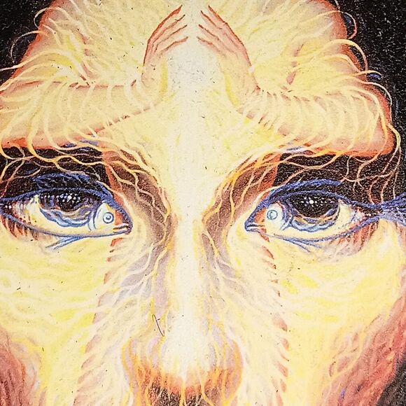 Octavio Ocampo "Resurrection" Vintage 2000 Jesus Art Print Wood Frame 13" x 18" - Picture 5 of 16